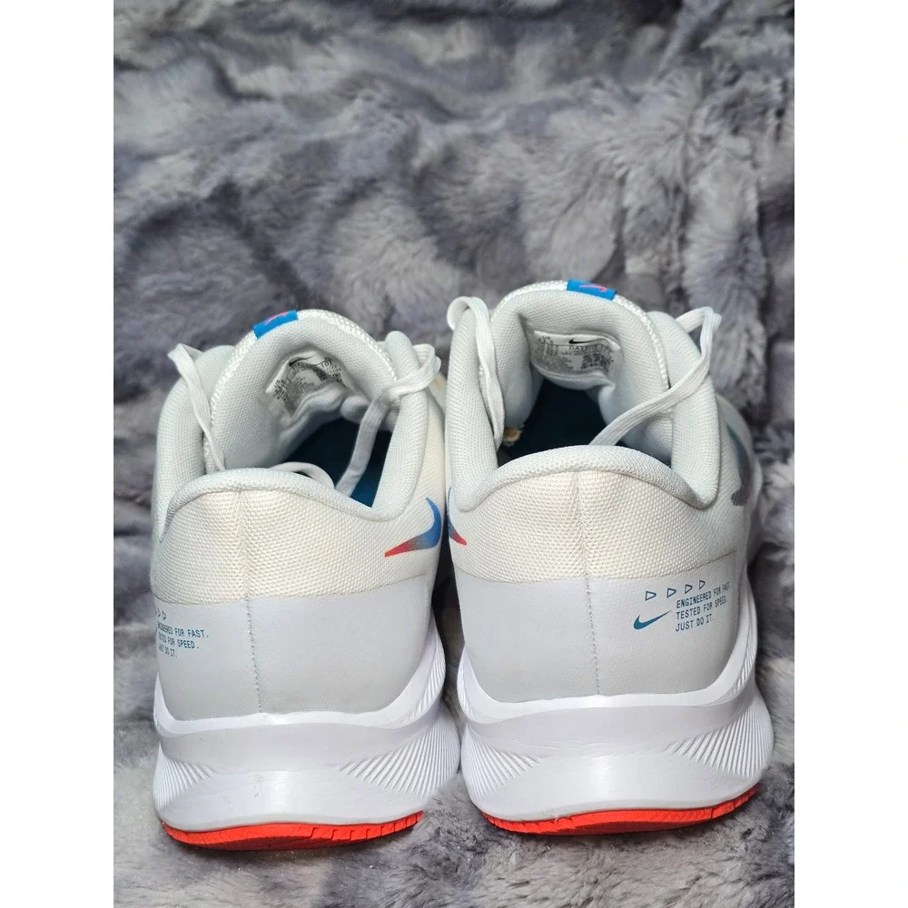 Nike Quest 4 Men's Running Shoes‎ White Blue Orange DA1105 101 Size 11.5
